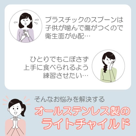 ウィルアシスト ライトチャイルドスプーン 厚みがある 握りやすい