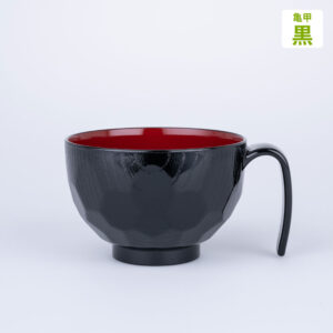 らくらく汁わん 亀甲 黒